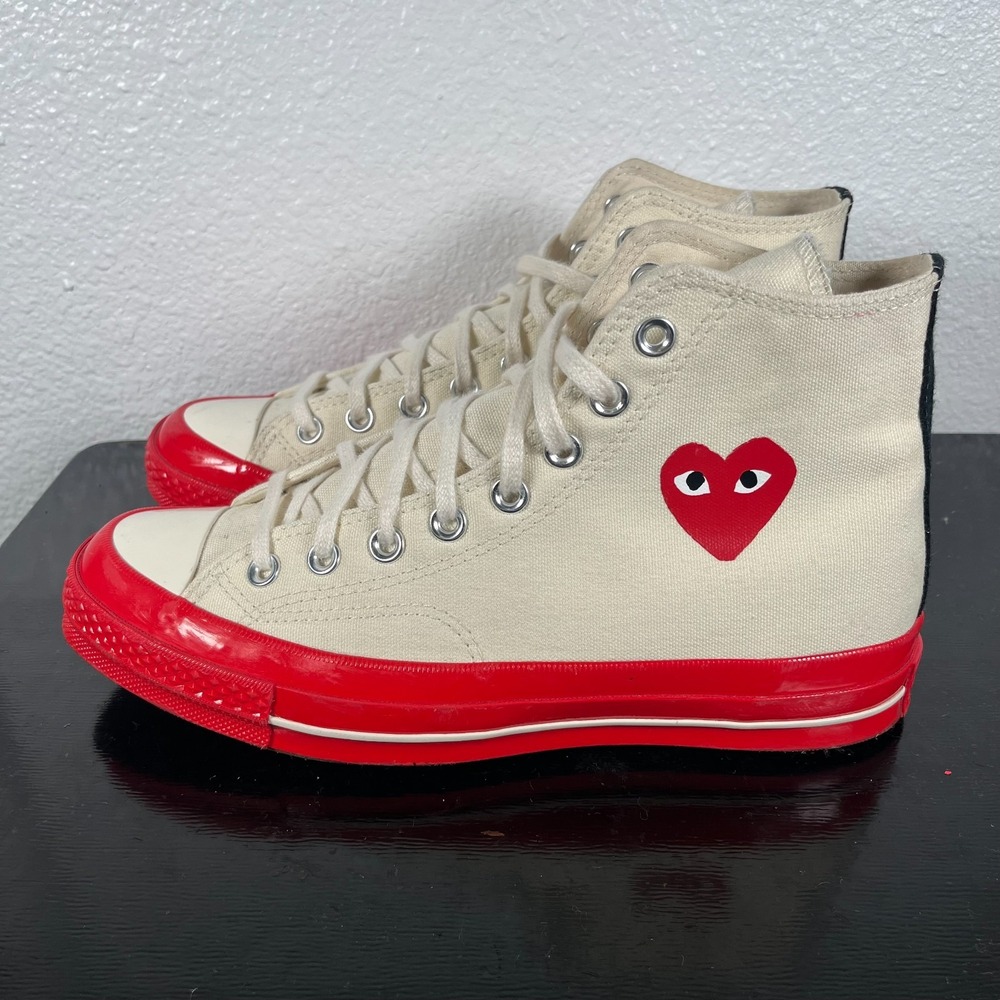 Converse Comme des Garçons Womens 9 Mens 7 CDG Play x Chuck 70 High Red A01794C